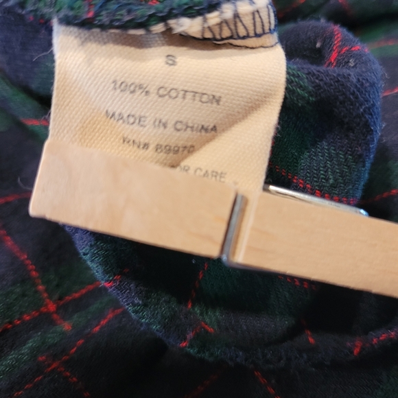 Love Notes Flannel Size Small Blue Green - Picture 5 of 5